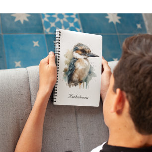Cute Kookaburra on a Branch, custom Notebook