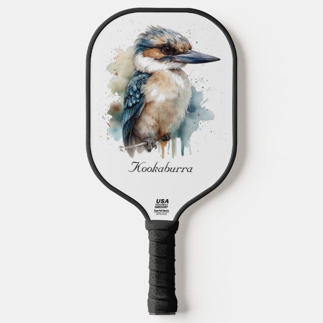Cute Kookaburra on a Branch, custom Pickleball Paddle (Front)
