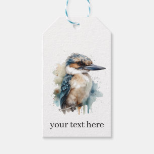 Cute Kookaburra on a branch painted in water colou Gift Tags