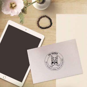 Cute Korat Cat Return Address  Rubber Stamp