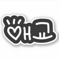 Cute Korean 애교 Aegyo | Hangul Language Sticker