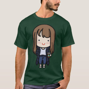 Cute Korean Hipster Girl toon T-Shirt