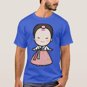 Cute Korean Woman in Traditional Clothing toon T-Shirt