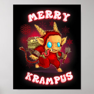 Cute Krampus Pajamas Kids Mens Womens Christmas  Poster