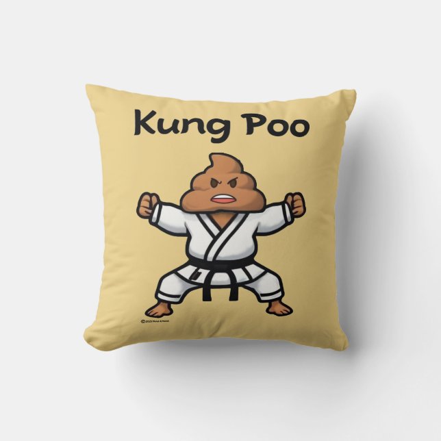 Cute Kung Poo Karate Cushion (Front)