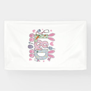 Cute L&D Labor and Delivery Nurse Easter Bunny Egg Banner