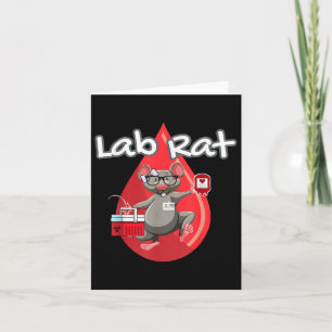 Cute Lab Rat Blood Bank Medical Technologist Scien Card