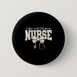Cute Labor And Delivery Nurse Stethoscope Coquette 6 Cm Round Badge