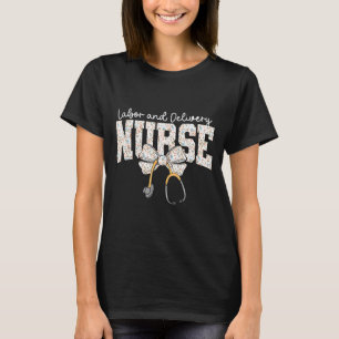 Cute Labor And Delivery Nurse Stethoscope Coquette T-Shirt