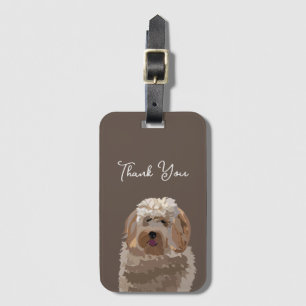 Cute Labradoodle Dog Personalised Luggage Tag