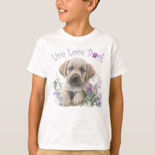Cute Labrador Dog Floral T-Shirt