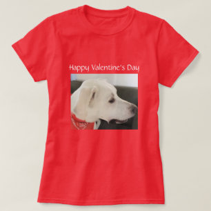 Cute Labrador Mix Dog Profile Valentine's Day Red T-Shirt