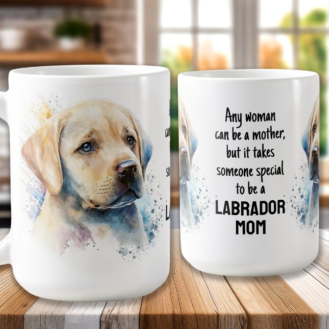Cute LABRADOR MOM Dog Lover Yellow Lab Puppy Coffee Mug (Creator Uploaded)