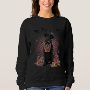 Cute Labrador Mum Flower Happy Mother's Day Love D Sweatshirt