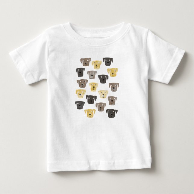 Cute Labrador Retriever Dog Baby T-Shirt (Front)