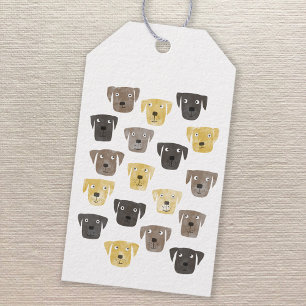 Cute Labrador Retriever Dog Watercolor Gift Tags