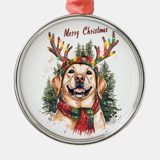 Cute Labrador Retriever Ornament (Front)