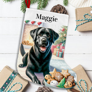 Cute Labrador Retriever Santa Cookies Dog Lover Small Christmas Stocking