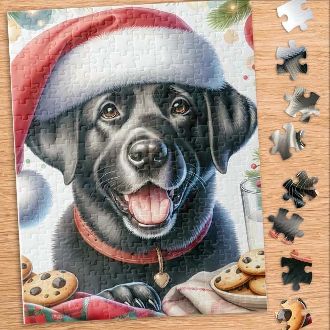 Cute Labrador Retriever Santa Dog Christmas Jigsaw Puzzle (Creator Uploaded)