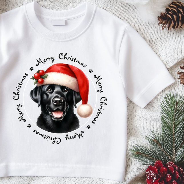 Cute Labrador Retriever Santa Dog Family Christmas T-Shirt (Creator Uploaded)