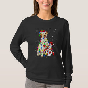 Cute Labrador Santa Hat Christmas Light Xmas T-Shirt