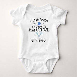 Cute Lacrosse Infant Funny Lacrosse Daddy Baby Bodysuit