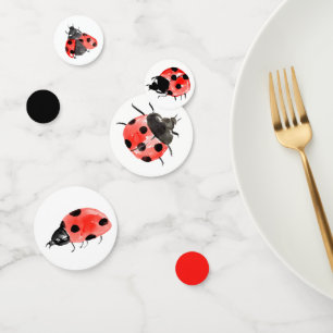 Cute lady bug birthday party confetti
