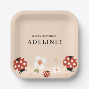 Cute Lady Bug Birthday Party  Paper Plate