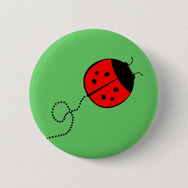 Cute Lady Bug Button (Front)