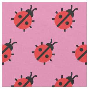 Cute Lady Bug Kid Baby Nursery Bug Insect Pink Fabric