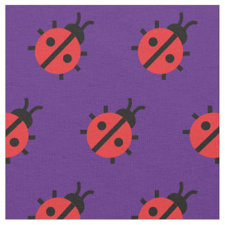 Cute Lady Bug Kid Baby Nursery Bug Insect Purple Fabric