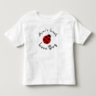 Cute Lady Bug Personalised Mimi's Little Love Bug Toddler T-Shirt