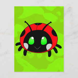 Cute lady bug postcard