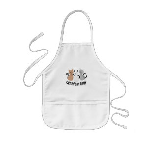 Cute Lady Cats Saying Design Kids Apron