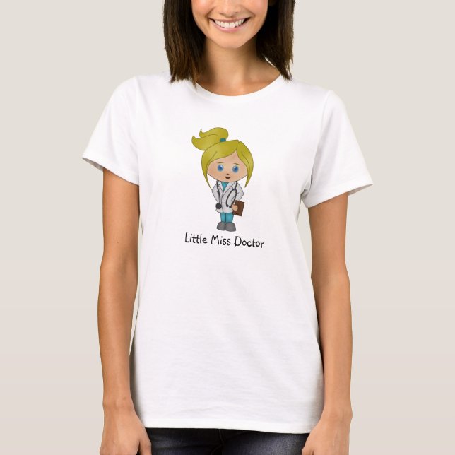 Cute Lady Doctor  T Shirt - Blonde (Front)