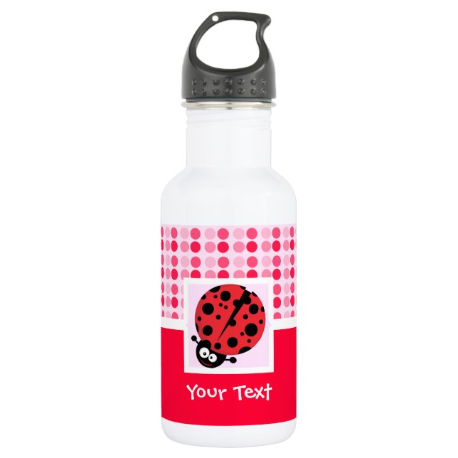Cute Ladybug 532 Ml Water Bottle (Front)