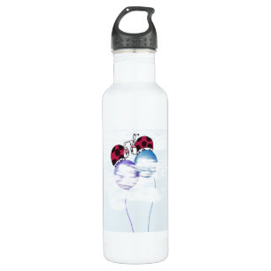 Cute Ladybug And Colourful Balloons Cartoon 710 Ml Water Bottle