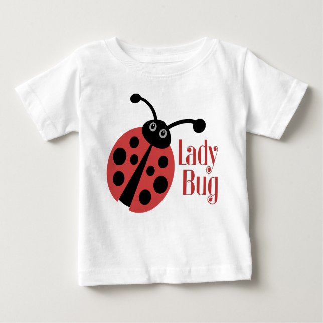 Cute Ladybug Animal Print Baby T-Shirt (Front)