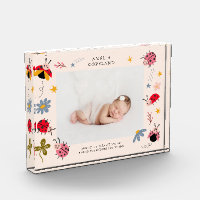 Cute Ladybug Baby Girl Photo Keepsake