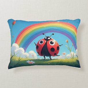 Cute Ladybug Bright Kids Nursery Decor Decorative Cushion