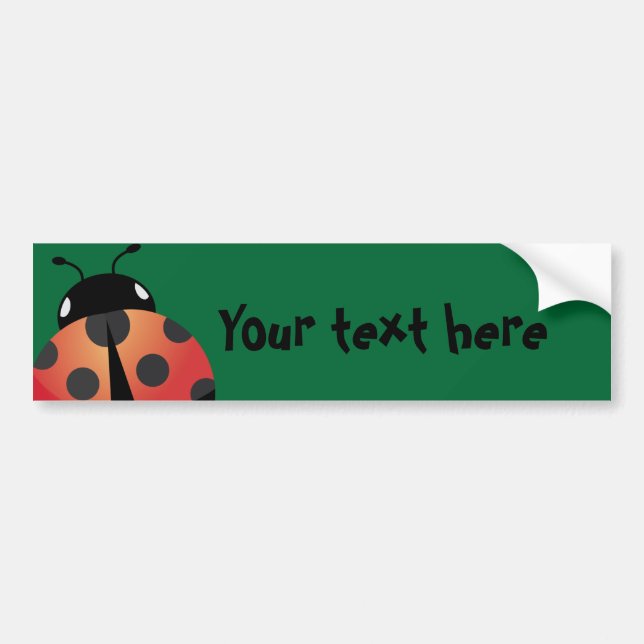 Cute Ladybug Bumper Sticker (Front)