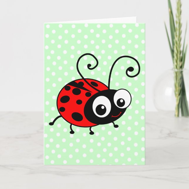 Cute Ladybug Card (Front)