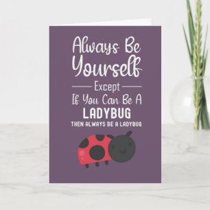 Cute Ladybug Cards Funny Humor Cartoon Insect