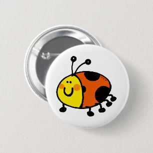 Cute Ladybug Cartoon for Kids and Nature Lovers 6 Cm Round Badge
