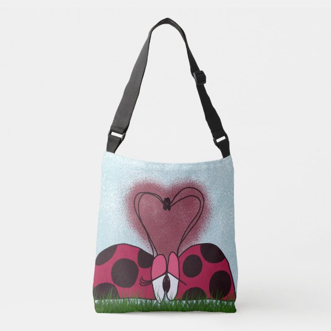 Cute Ladybug Couple  Crossbody Bag (Front)