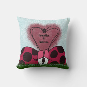 Cute Ladybug Couple Cushion