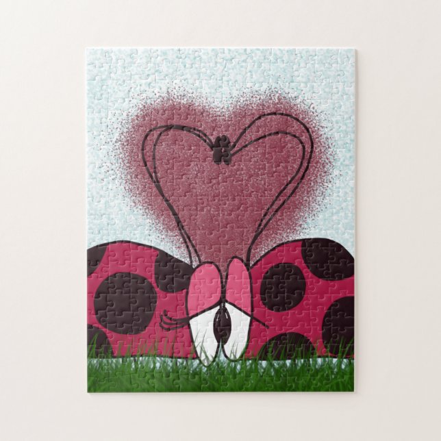 Cute Ladybug Couple  Jigsaw Puzzle (Vertical)