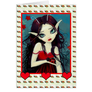 Cute Ladybug Fairy Card