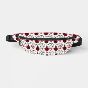 Cute Ladybug Floral Seamless Pattern Bum Bags