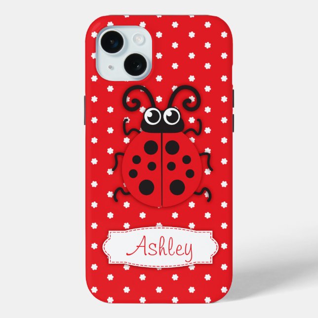 Cute ladybug girls name red  Case-Mate iPhone case (Back)